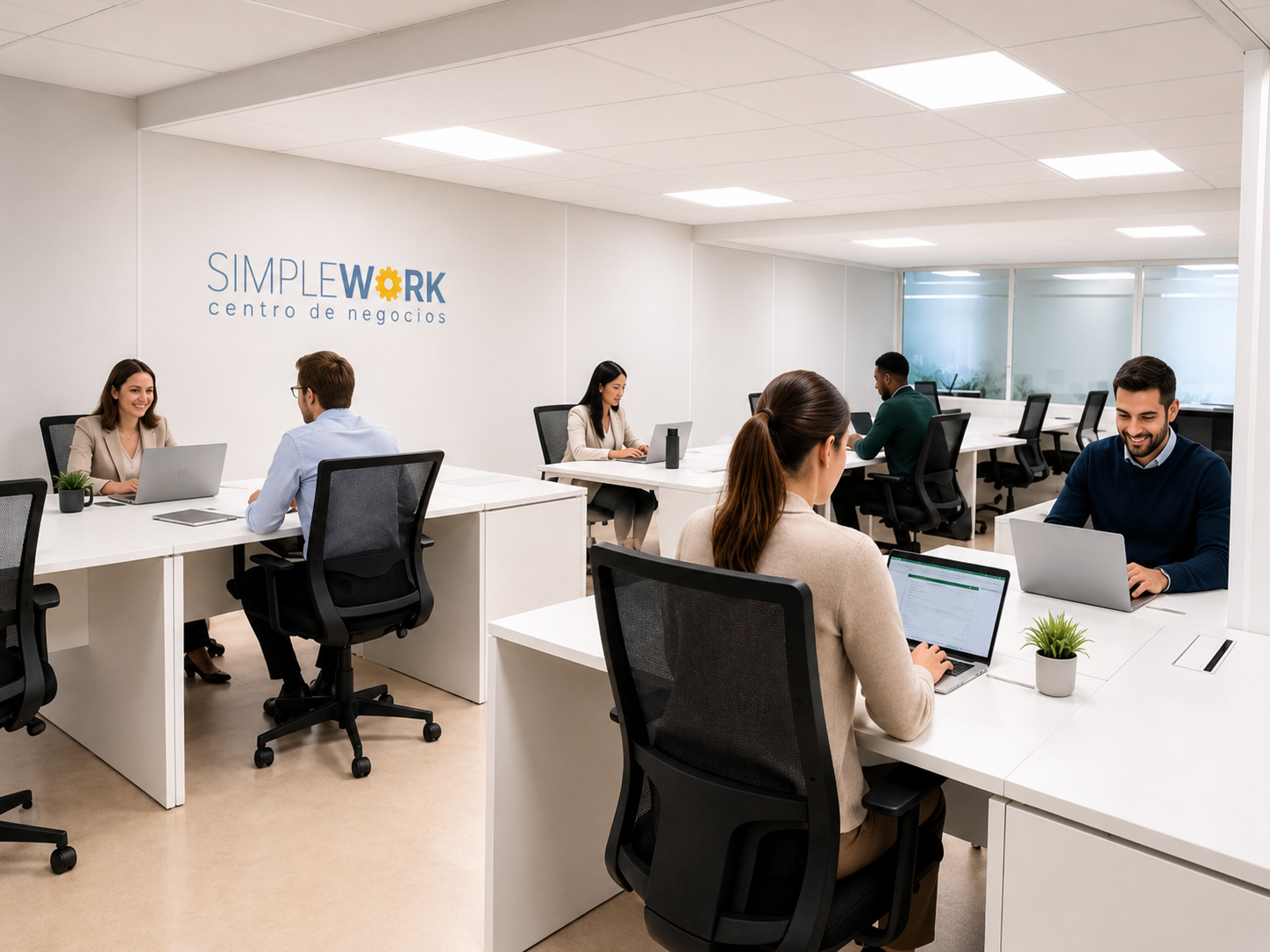 Puesto nómada en open space · Coworking Centro de Valencia